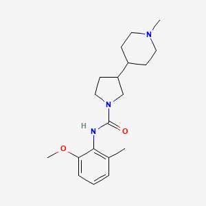 molecular formula C19H29N3O2 B7212102 N-(2-methoxy-6-methylphenyl)-3-(1-methylpiperidin-4-yl)pyrrolidine-1-carboxamide 