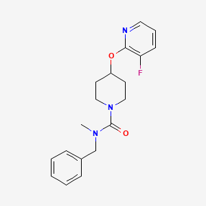 molecular formula C19H22FN3O2 B7212412 N-benzyl-4-(3-fluoropyridin-2-yl)oxy-N-methylpiperidine-1-carboxamide 