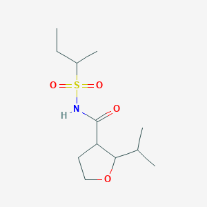 molecular formula C12H23NO4S B7212552 N-butan-2-ylsulfonyl-2-propan-2-yloxolane-3-carboxamide 