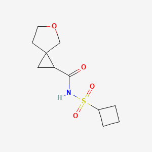 molecular formula C11H17NO4S B7212587 N-cyclobutylsulfonyl-5-oxaspiro[2.4]heptane-2-carboxamide 