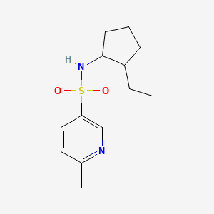 molecular formula C13H20N2O2S B7212729 N-(2-ethylcyclopentyl)-6-methylpyridine-3-sulfonamide 