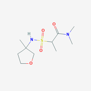 molecular formula C10H20N2O4S B7212751 N,N-dimethyl-2-[(3-methyloxolan-3-yl)sulfamoyl]propanamide 