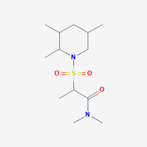molecular formula C13H26N2O3S B7212789 N,N-dimethyl-2-(2,3,5-trimethylpiperidin-1-yl)sulfonylpropanamide 