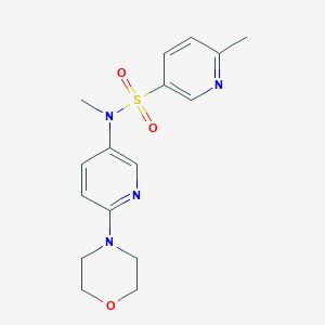 molecular formula C16H20N4O3S B7212806 N,6-dimethyl-N-(6-morpholin-4-ylpyridin-3-yl)pyridine-3-sulfonamide 