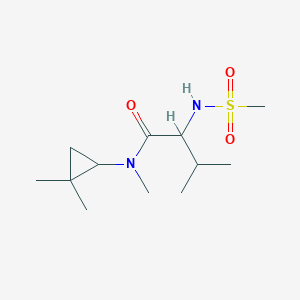 molecular formula C12H24N2O3S B7213474 N-(2,2-dimethylcyclopropyl)-2-(methanesulfonamido)-N,3-dimethylbutanamide 
