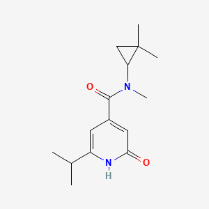 molecular formula C15H22N2O2 B7213480 N-(2,2-dimethylcyclopropyl)-N-methyl-2-oxo-6-propan-2-yl-1H-pyridine-4-carboxamide 