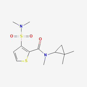molecular formula C13H20N2O3S2 B7213485 N-(2,2-dimethylcyclopropyl)-3-(dimethylsulfamoyl)-N-methylthiophene-2-carboxamide 