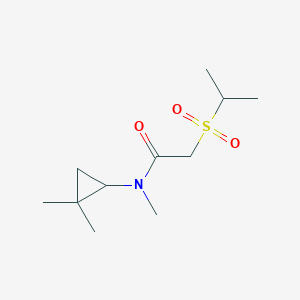 molecular formula C11H21NO3S B7213497 N-(2,2-dimethylcyclopropyl)-N-methyl-2-propan-2-ylsulfonylacetamide 