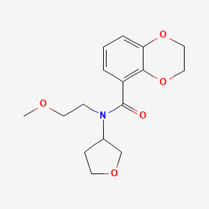 molecular formula C16H21NO5 B7213602 N-(2-methoxyethyl)-N-(oxolan-3-yl)-2,3-dihydro-1,4-benzodioxine-5-carboxamide 