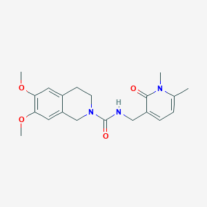 molecular formula C20H25N3O4 B7213670 N-[(1,6-dimethyl-2-oxopyridin-3-yl)methyl]-6,7-dimethoxy-3,4-dihydro-1H-isoquinoline-2-carboxamide 