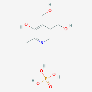 molecular formula C8H14NO7P B072139 5-Hydroxy-6-methylpyridine-3,4-dimethanol phosphate CAS No. 1142-43-4