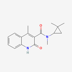 molecular formula C17H20N2O2 B7213912 N-(2,2-dimethylcyclopropyl)-N,4-dimethyl-2-oxo-1H-quinoline-3-carboxamide 