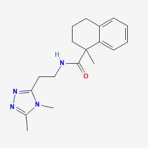 molecular formula C18H24N4O B7214123 N-[2-(4,5-dimethyl-1,2,4-triazol-3-yl)ethyl]-1-methyl-3,4-dihydro-2H-naphthalene-1-carboxamide 