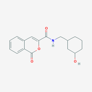 molecular formula C17H19NO4 B7214202 N-[(3-hydroxycyclohexyl)methyl]-1-oxoisochromene-3-carboxamide 