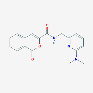 molecular formula C18H17N3O3 B7214203 N-[[6-(dimethylamino)pyridin-2-yl]methyl]-1-oxoisochromene-3-carboxamide 