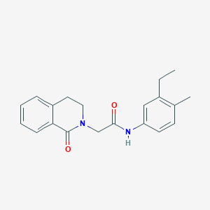 molecular formula C20H22N2O2 B7214493 N-(3-ethyl-4-methylphenyl)-2-(1-oxo-3,4-dihydroisoquinolin-2-yl)acetamide 