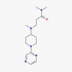 molecular formula C15H25N5O B7214609 N,N-dimethyl-3-[methyl-(1-pyrazin-2-ylpiperidin-4-yl)amino]propanamide 