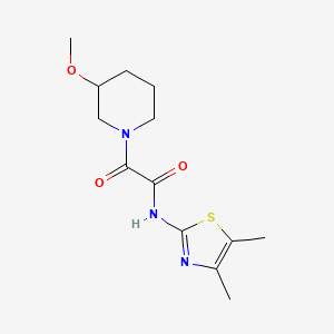 molecular formula C13H19N3O3S B7214630 N-(4,5-dimethyl-1,3-thiazol-2-yl)-2-(3-methoxypiperidin-1-yl)-2-oxoacetamide 