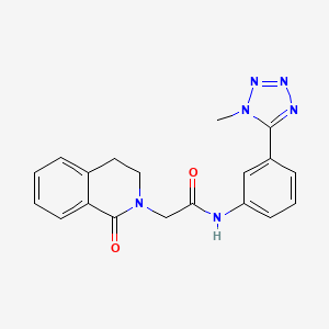 molecular formula C19H18N6O2 B7214813 N-[3-(1-methyltetrazol-5-yl)phenyl]-2-(1-oxo-3,4-dihydroisoquinolin-2-yl)acetamide 
