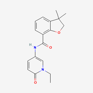 molecular formula C18H20N2O3 B7214829 N-(1-ethyl-6-oxopyridin-3-yl)-3,3-dimethyl-2H-1-benzofuran-7-carboxamide 