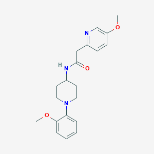 molecular formula C20H25N3O3 B7214900 N-[1-(2-methoxyphenyl)piperidin-4-yl]-2-(5-methoxypyridin-2-yl)acetamide 