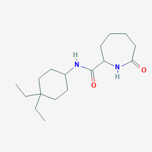 molecular formula C17H30N2O2 B7215252 N-(4,4-diethylcyclohexyl)-7-oxoazepane-2-carboxamide 