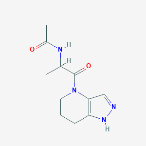 molecular formula C11H16N4O2 B7215255 N-[1-oxo-1-(1,5,6,7-tetrahydropyrazolo[4,3-b]pyridin-4-yl)propan-2-yl]acetamide 