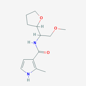 molecular formula C13H20N2O3 B7215413 N-[2-methoxy-1-(oxolan-2-yl)ethyl]-2-methyl-1H-pyrrole-3-carboxamide 