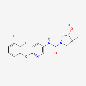 molecular formula C18H19F2N3O3 B7215687 N-[6-(2,3-difluorophenoxy)pyridin-3-yl]-4-hydroxy-3,3-dimethylpyrrolidine-1-carboxamide 