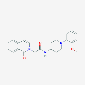 molecular formula C23H25N3O3 B7215785 N-[1-(2-methoxyphenyl)piperidin-4-yl]-2-(1-oxoisoquinolin-2-yl)acetamide 