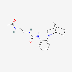 molecular formula C17H24N4O2 B7215850 N-[2-[[2-(2-azabicyclo[2.2.1]heptan-2-yl)phenyl]carbamoylamino]ethyl]acetamide 