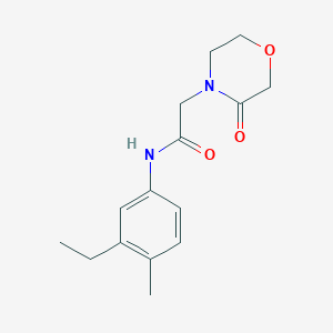 molecular formula C15H20N2O3 B7215933 N-(3-ethyl-4-methylphenyl)-2-(3-oxomorpholin-4-yl)acetamide 