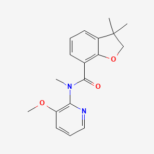 molecular formula C18H20N2O3 B7215962 N-(3-methoxypyridin-2-yl)-N,3,3-trimethyl-2H-1-benzofuran-7-carboxamide 