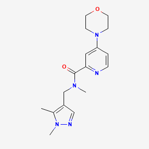 molecular formula C17H23N5O2 B7216159 N-[(1,5-dimethylpyrazol-4-yl)methyl]-N-methyl-4-morpholin-4-ylpyridine-2-carboxamide 