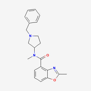 molecular formula C21H23N3O2 B7216368 N-(1-benzylpyrrolidin-3-yl)-N,2-dimethyl-1,3-benzoxazole-4-carboxamide 