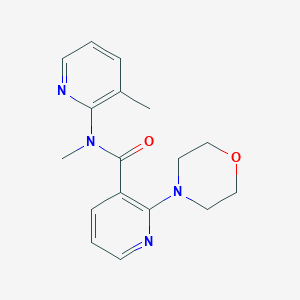 molecular formula C17H20N4O2 B7216533 N-methyl-N-(3-methylpyridin-2-yl)-2-morpholin-4-ylpyridine-3-carboxamide 