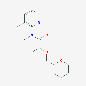 molecular formula C16H24N2O3 B7216543 N-methyl-N-(3-methylpyridin-2-yl)-2-(oxan-2-ylmethoxy)propanamide 