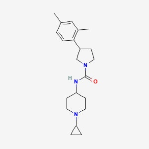 molecular formula C21H31N3O B7216585 N-(1-cyclopropylpiperidin-4-yl)-3-(2,4-dimethylphenyl)pyrrolidine-1-carboxamide 