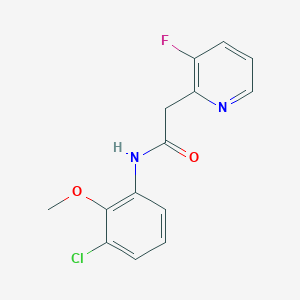 molecular formula C14H12ClFN2O2 B7216639 N-(3-chloro-2-methoxyphenyl)-2-(3-fluoropyridin-2-yl)acetamide 