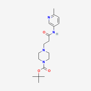 molecular formula C18H28N4O3 B7216768 Tert-butyl 4-[3-[(6-methylpyridin-3-yl)amino]-3-oxopropyl]piperazine-1-carboxylate 