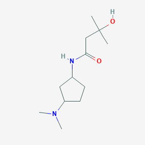 molecular formula C12H24N2O2 B7216793 N-[3-(dimethylamino)cyclopentyl]-3-hydroxy-3-methylbutanamide 