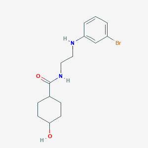 molecular formula C15H21BrN2O2 B7216815 N-[2-(3-bromoanilino)ethyl]-4-hydroxycyclohexane-1-carboxamide 