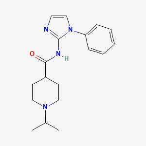 molecular formula C18H24N4O B7216838 N-(1-phenylimidazol-2-yl)-1-propan-2-ylpiperidine-4-carboxamide 