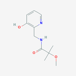 molecular formula C11H16N2O3 B7216941 N-[(3-hydroxypyridin-2-yl)methyl]-2-methoxy-2-methylpropanamide 
