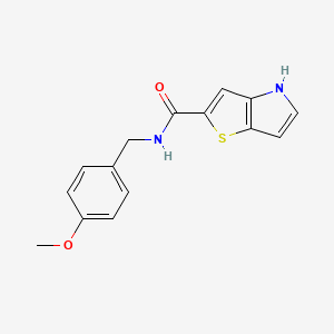 molecular formula C15H14N2O2S B7216960 N-[(4-methoxyphenyl)methyl]-4H-thieno[3,2-b]pyrrole-2-carboxamide 