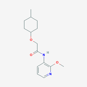 molecular formula C15H22N2O3 B7217115 N-(2-methoxypyridin-3-yl)-2-(4-methylcyclohexyl)oxyacetamide 
