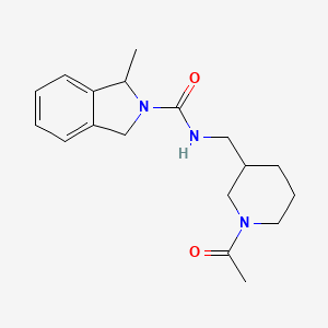 molecular formula C18H25N3O2 B7217154 N-[(1-acetylpiperidin-3-yl)methyl]-1-methyl-1,3-dihydroisoindole-2-carboxamide 