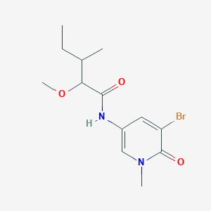 molecular formula C13H19BrN2O3 B7217423 N-(5-bromo-1-methyl-6-oxopyridin-3-yl)-2-methoxy-3-methylpentanamide 