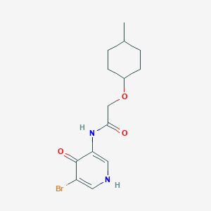 molecular formula C14H19BrN2O3 B7217510 N-(5-bromo-4-oxo-1H-pyridin-3-yl)-2-(4-methylcyclohexyl)oxyacetamide 