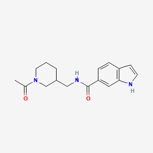 molecular formula C17H21N3O2 B7217711 N-[(1-acetylpiperidin-3-yl)methyl]-1H-indole-6-carboxamide 